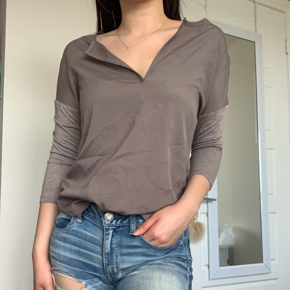 Banana Republic Brown Quarter Sleeve